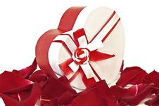 Gift Box In Shape Heart Royalty Free Stock Images