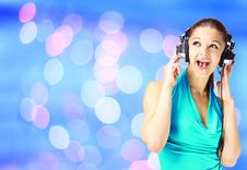 Woman Listening To Music Royalty Free Stock Photo Woman Listening To Music Royalty Free Stock Photo