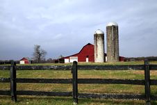 Red Barn And Silo Stock Photos Red Barn And Silo Stock Photos