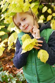 Girl In The Autumn Park Stock Photography Girl In The Autumn Park Stock Photography