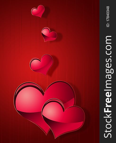 Illustration of abstract background to the day of Sainted Valentine