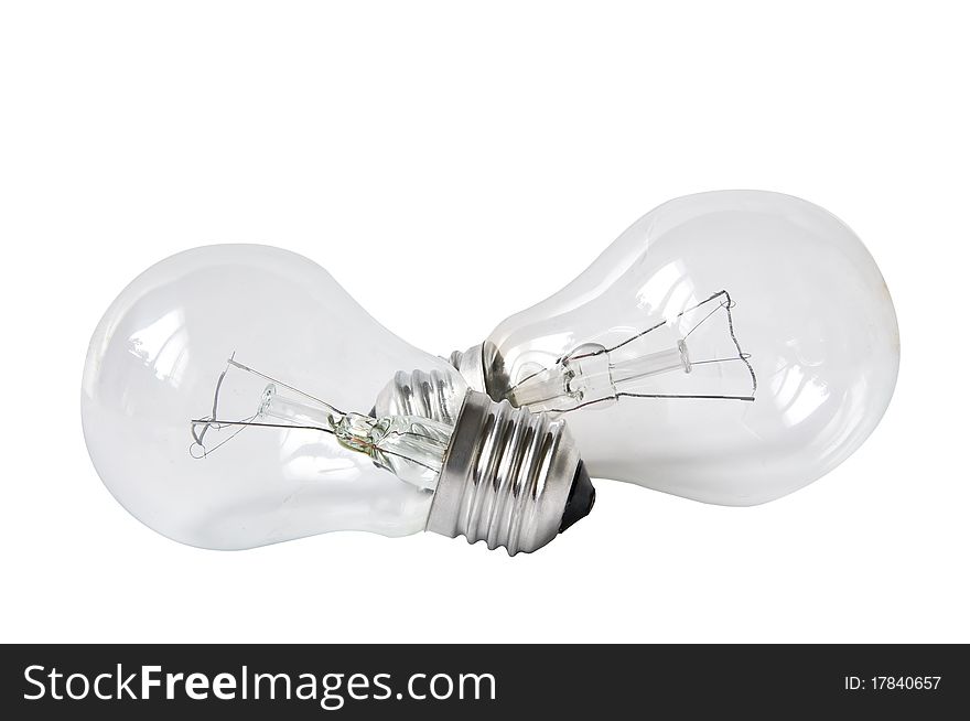 Two lamps are isolated on a white background. Two lamps are isolated on a white background