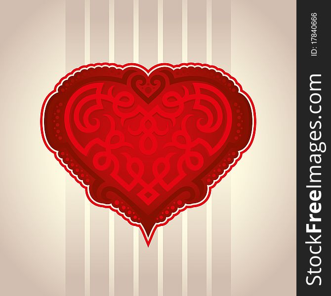 Valentine Days illustration heart. Valentine Days illustration heart