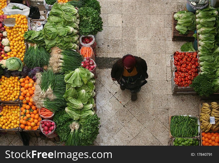 Image of healthy foods, fruit and vegetable market. Image of healthy foods, fruit and vegetable market