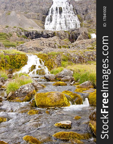 Dynjandi Waterfall - Western Iceland.