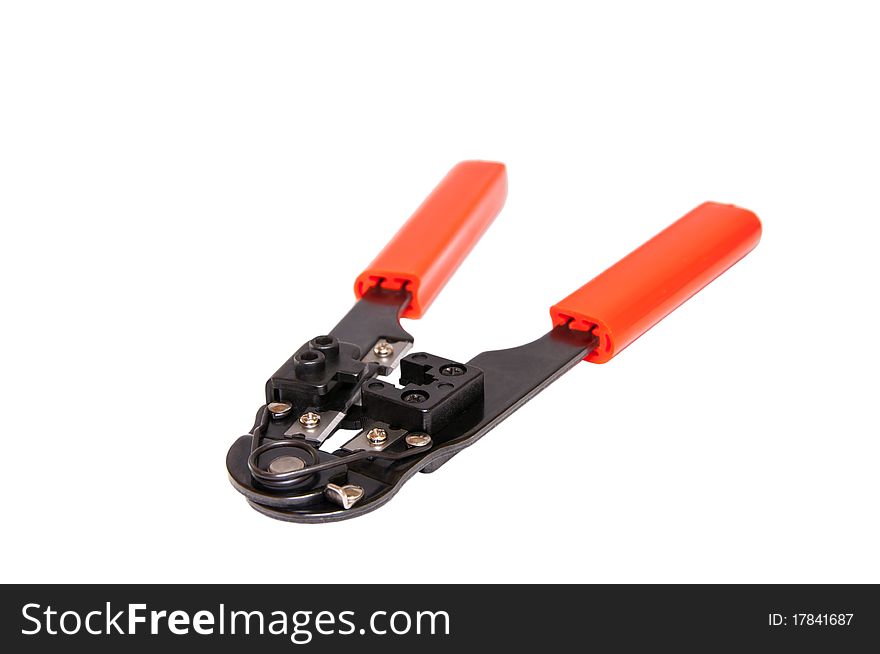 Network Crimp Tool isolated on white background