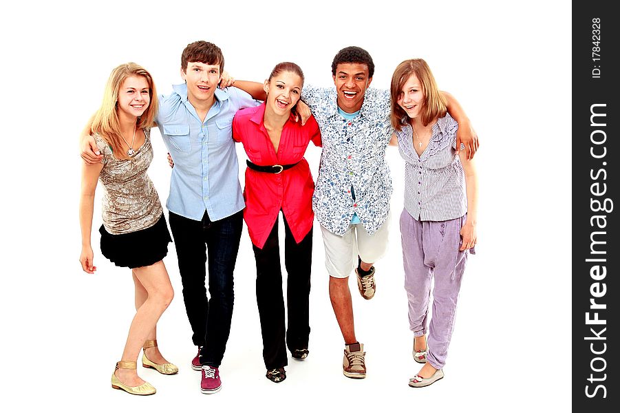 Cheerful Group Of Young People