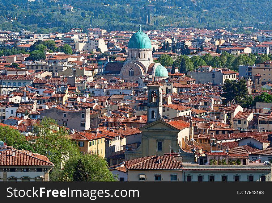 Panoramic view of the Florence, Italy