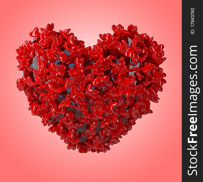 Valentine's day heart. This is a detailed 3D render. Valentine's day heart. This is a detailed 3D render