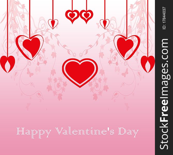 Greeting card of Valentine's Day. Greeting card of Valentine's Day