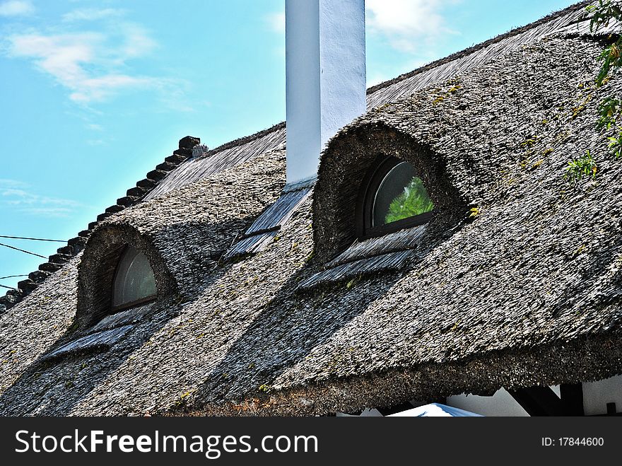 House with thatched in lake of Balaton. House with thatched in lake of Balaton