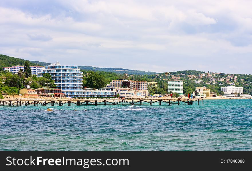 Beautiful landscape on the coast of black sea, resort in Bulgaria. Beautiful landscape on the coast of black sea, resort in Bulgaria