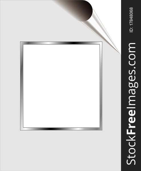 Blank paper with corner and the frame for text, . Blank paper with corner and the frame for text,