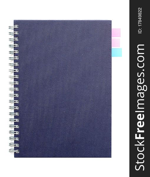 Blank notebook on white background. Blank notebook on white background