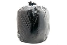 Black Garbage Bag Stock Image