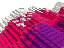 Colorful Cubes With Reflection Royalty Free Stock Photo Colorful Cubes With Reflection Royalty Free Stock Photo