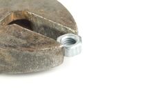 Adjustable Spanner With A Nut Stock Image Adjustable Spanner With A Nut Stock Image