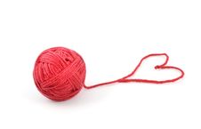 Thread Ball With Heart Stock Photography Thread Ball With Heart Stock Photography