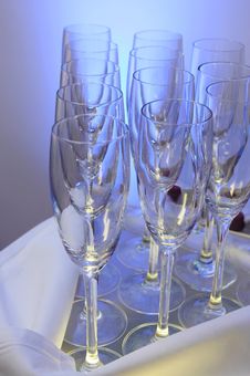Empty Champagne Glasses Royalty Free Stock Image Empty Champagne Glasses Royalty Free Stock Image