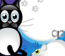 Funny Cat And Mouse Stock Images