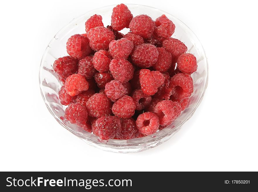 Delicious raspberries isolated on white. Delicious raspberries isolated on white