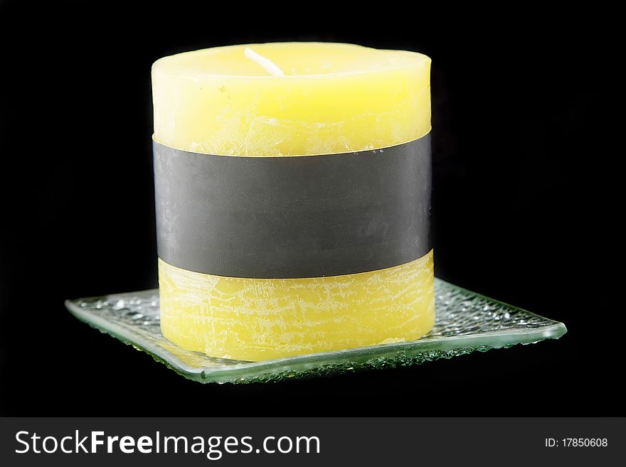This is a aromatherapy candle, isolated on black. This is a aromatherapy candle, isolated on black