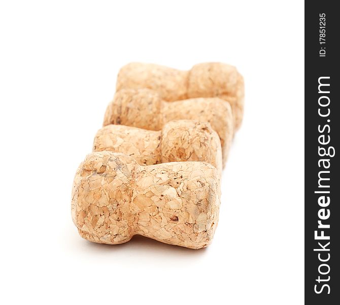 Champagne cork isolated on a white background