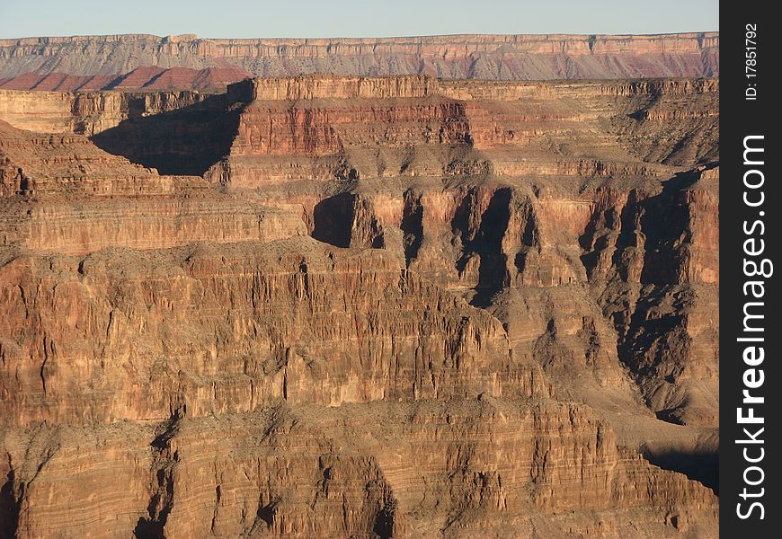 The beautiful Grand canyon and the desert rocks