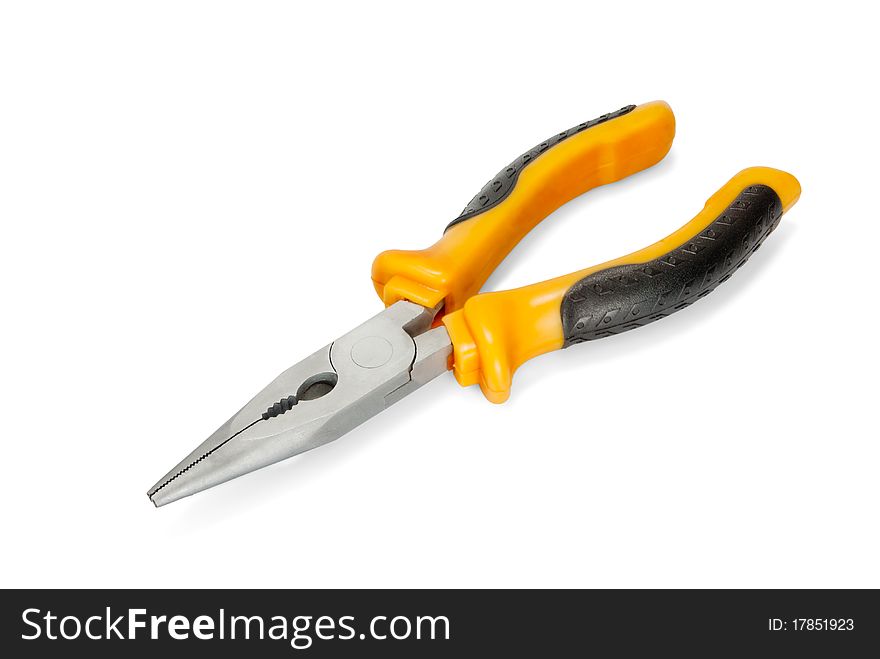 Modern and beautiful pliers on a white background. Modern and beautiful pliers on a white background