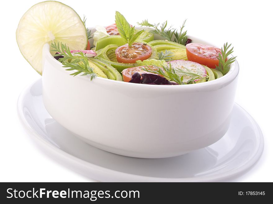 Bowl of spring salad