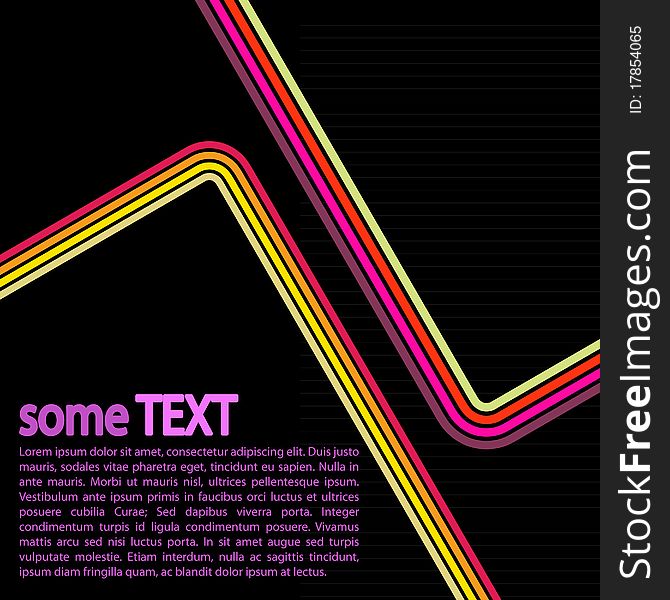 Illustration concept of company text design on black