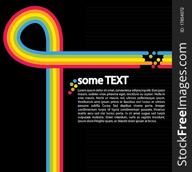 Illustration company text design with black bg