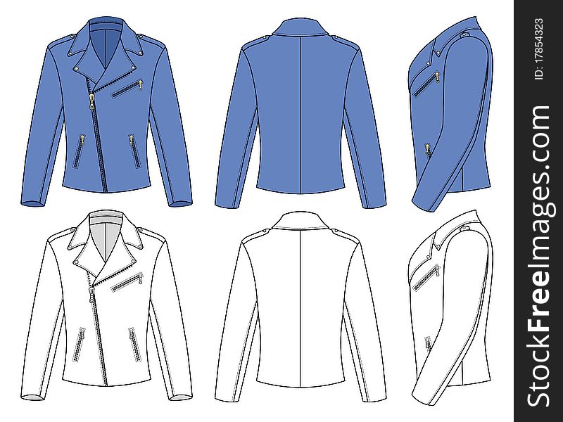 Outline jacket  illustration isolated on white. EPS8 file available.
You can change the color or you can add your logo easily.
