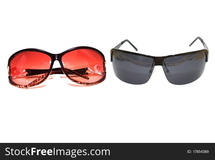 Photo of the sunglasses on white background