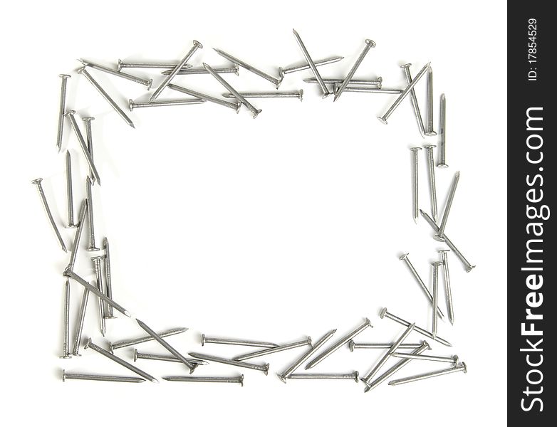 Nails framework, is isolated on a white background