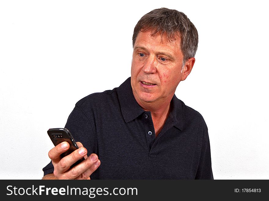 Man Using The Mobile