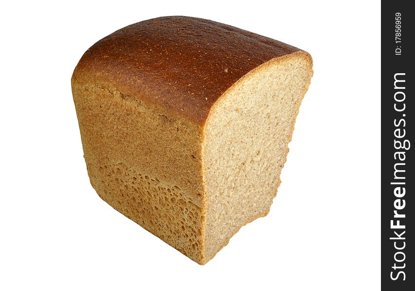 Half a loaf of rye bread