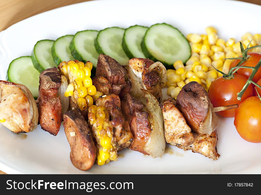 Chicken And Vegetable Kabobs