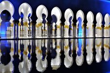 Sheikh Zayed Mosque In Abu Dhabi. Evening. Royalty Free Stock Images