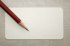 Blank Visit Card With Pencil Royalty Free Stock Photos Blank Visit Card With Pencil Royalty Free Stock Photos