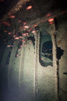 Passage Hold 3 To Hold 2 Of The SS Thistlegorm. Stock Image Passage Hold 3 To Hold 2 Of The SS Thistlegorm. Stock Image