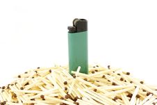 Lighter And Matches Stock Image Lighter And Matches Stock Image