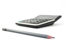 Simple Pencil And A Calculator Royalty Free Stock Photo Simple Pencil And A Calculator Royalty Free Stock Photo