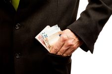 Hand Holding Euro Currency Royalty Free Stock Photography Hand Holding Euro Currency Royalty Free Stock Photography
