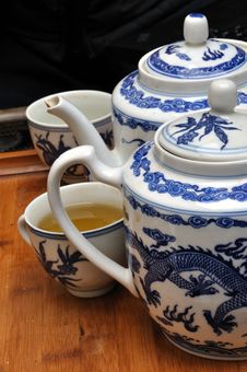 Teapots, Cups And Tea Stock Photography
