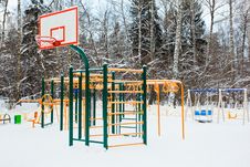 Playground Under Snow Stock Images Playground Under Snow Stock Images