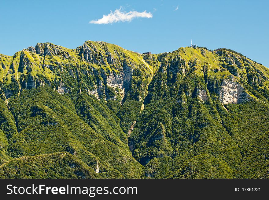 Green mountains on summer, alps. Green mountains on summer, alps