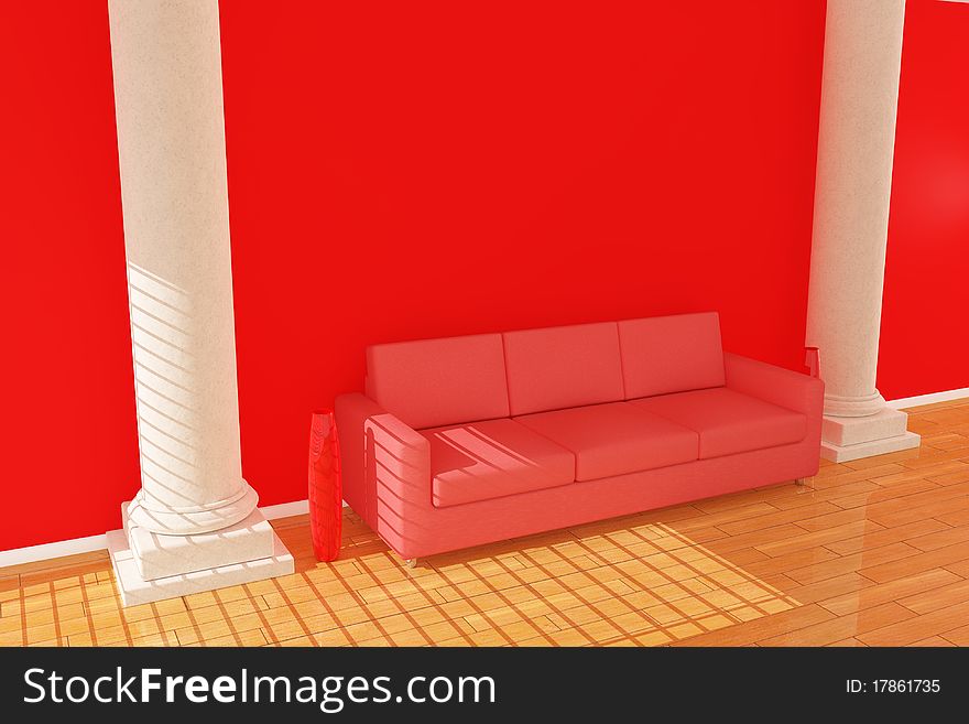 Sofa with column