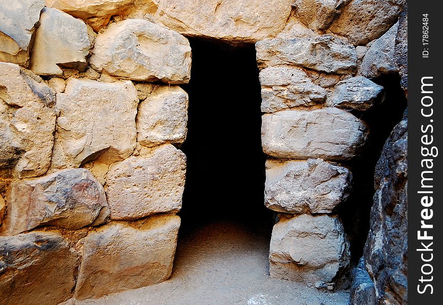 The entrance of a important nuraghe in Sardinia, Losa. The entrance of a important nuraghe in Sardinia, Losa.