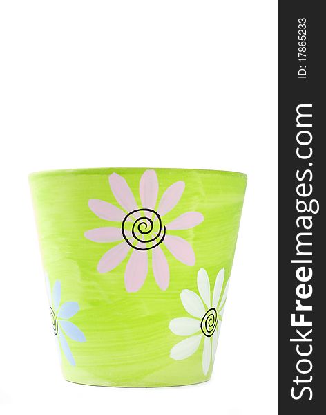 Painted Colorful Clay Flower Pot